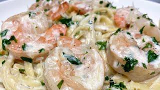 Creamy Garlic Shrimp Scampi Pasta | Quick & Easy Recipe