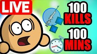 100 KILLS in 100 MINUTES Live Surviv.io Challenge! (Survev.io)