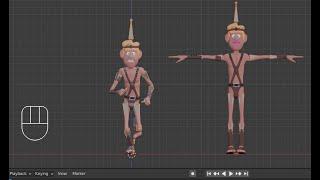 Blender 2.93 Перенос анимации с одного персонажа на другой