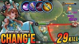 29 Kills No Death!! Chang'e MVP 17.0 Points 100% UNSTOPPABLE!! - Build Top 1 Global Chang'e ~ MLBB