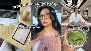 study vlog | VERY productive days in my life: midterm studying, notetaking, job update & daily life
