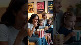 Ai art / Movie night with popcorn #meghanmarkle #princeharry #movie #movienight #cinema #ai