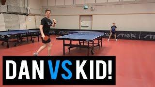 11 year old David Bjorkryd vs TableTennisDaily's Dan!