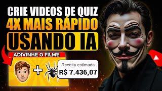 Como Criar Videos de Quiz 4x MAIS RÁPIDO Para Canal Dark e Ganhar Dinheiro no YouTube