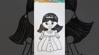 How to draw a beautiful princess? #drawingforkids #stepbystepcoloring #drawing
