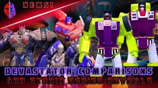 New Studio Series and Devastator Comparisons!!