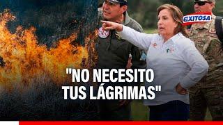 "No necesito tus lágrimas": Dina Boluarte responde a periodista que suplicó ayuda ante incendios