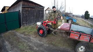 Шины "БЕЛШИНА"6L/12 и "OZKA"7.00/12 сравниваем дорожный просвет и скорость на мотоблоке МТЗ-09Н.