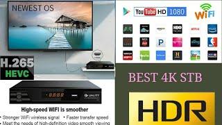 Quality HD reciver h.265 satellite receiver 4k decoding