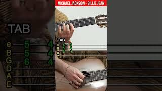 Michael Jackson - Billie Jean | Guitar Tutorial (TAB) #shorts