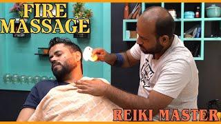 Fire Massage Therapy | Head Massage by Reiki Master#asmr