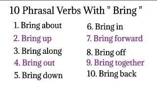 Phrasal Verbs with "Bring" | Improve your English | #learnenglish