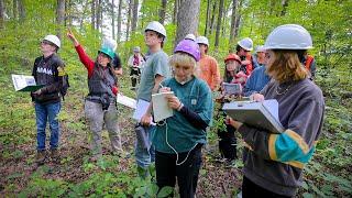 Forest ecology students learn to identify microhabitats