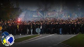 Brøndby IF - FC København 2:1 | Brøndby-Ultras March, Tifo & Pyro (SYDSIDEN BRØNDBY VS FCK)