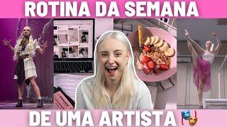 MINHA ROTINA DE ARTISTA ATUALIZADA (Aulas, shows, alimentação, treinos e etc)