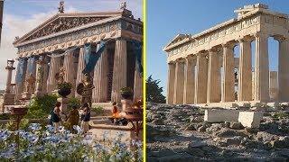 Assassin's Creed Odyssey Game vs Real Life - Athens Landmarks Comparison