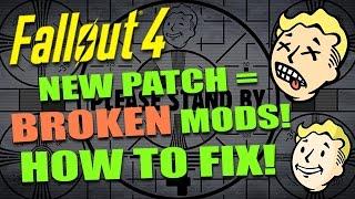 FALLOUT 4: How to Fix BROKEN MODS with New Patch (Plugins Disabling on Launch)