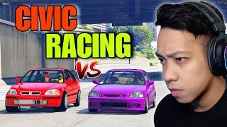 Unang "HONDA CIVIC"  racing sa INTRACON CITY | GTA 5 RP (Upgraded civic)