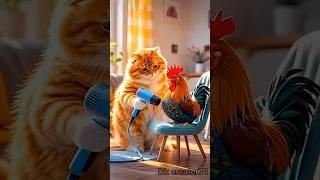 Cat & Hen story, jo ki hen ko daru pila k mar deta hai #trending #cat #viralvideo #funny #entertain