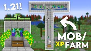 Easy MOB XP Farm Tutorial in Minecraft Bedrock 1.21! (Without Mob Spawner)