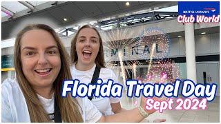 Florida Travel Day Vlog Sept 2024 BA Club World LGW to MCO