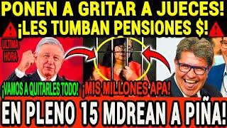 DOMINGO URGENTE ¡EN PLENO GRITO SE CH.NGAN A JUECES! ¡LES TUMBAN PENSIONES MILLONARIAS!