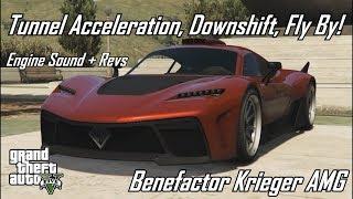 GTA 5 - Benefactor Krieger Tunnel Fly By + Launch Control Acceleration, Engine Sound & Test Drive