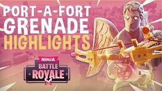 Port-A-Fort Grenade Highlights!! - Fortnite Battle Royale Highlights - Ninja | Vending Machine Plays