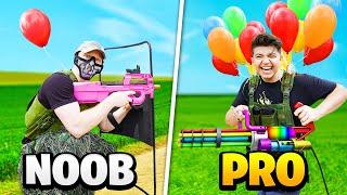 NOOB vs PRO BATTLE ROYALE AIRSOFT CHALLENGE!