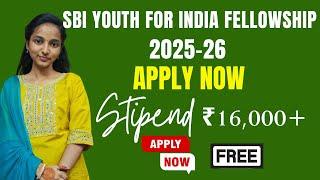 SBI Youth for India Fellowship 2025-26 |Apply Now!Stipend ₹16,000+ Benefits #education #viralvideo