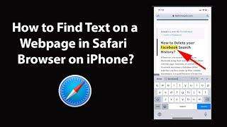 How to Find Text on a Webpage in Safari Browser on iPhone?