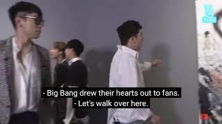 Bigbang's TOP explaining their artwork