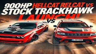 Trackhawk vs Hellcat Redeye: Epic Launch Battle! SUV vs Muscle Car Showdown