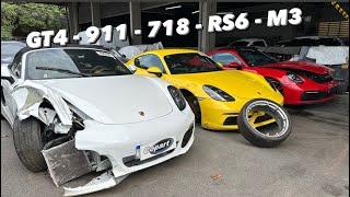 PORSCHES BATIDOS E VÁRIOS CARROS PREMIUM EM LEILÃO !!! AUDI RS6 E BMW M3 DAS ENCHENTES DO RS