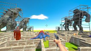 FPS AVATAR SAVE GODZILLA EVOLUTION FOR FIGHT HIM VS KING KONG ARMY - Animal Revolt Battle Simulator