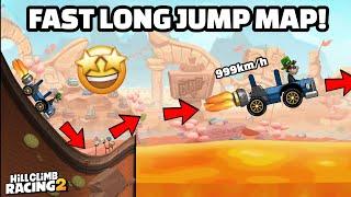 FAST LONG JUMP MAP!!  IN COMMUNITY SHOWCASE - Hill Climb Racing 2