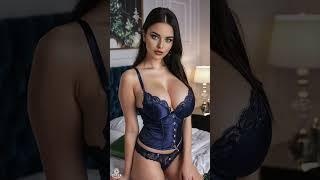 Beautiful Blue Elegance Shown by Amazing Queen Evelyn | 4K LookBook