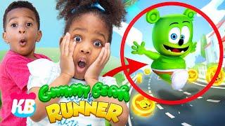 Kamdenboy & Kyraboo Chase the Gummy Bear Runner