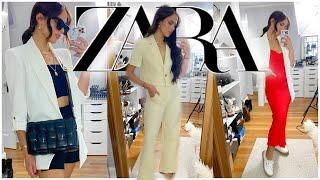 NEW IN ZARA TRY ON HAUL SUMMER OUTIFITS | Janelle Mariss