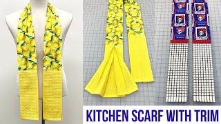 Quick and Easy DIY Gift - How to Make a Kitchen Boa Scarf with Trim   Sew to Sell