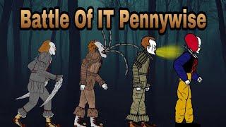 Battle of 4 IT Pennywise | Creepypasta | Slashers 2D Animations Film