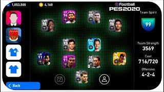 4-2-4 FORMATION vs FULL TEAM OF LEGENDS  PES MOBILE ONLINE MATCH