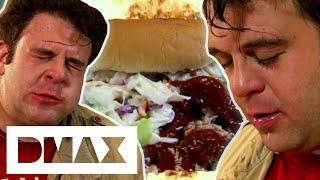 Adam Struggles To Finish A Pork Sandwich Drenched In Habanero Sauce | Man V Food