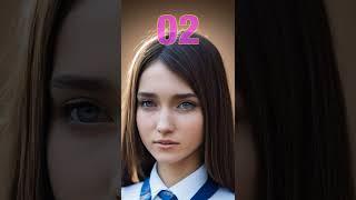 AI ART: Young Rachel Cook in a Japanese school girl uniform