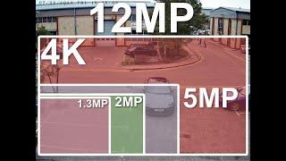 12MP vs 4K vs 5MP vs 2MP CCTV camera real footage