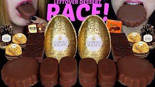 ASMR LEFTOVER DESSERT RACE! GIANT FERRERO ROCHER EGG, TICO ICE CREAM, REESE'S ICE CREAM, CAKE BAR 먹방