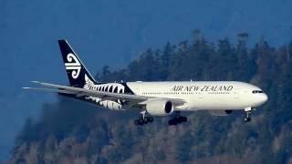 Air New Zealand 777-200 Landing YVR Vancouver: Nikon Coolpix P900