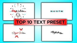 Top 10+Alight Motion Text Animation Presets |AlightMotion Preset Download Free 10+ text presets|