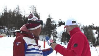 ESF UK TV LA PLAGNE Thierry SNOWBOARD