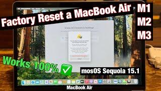 How to factory reset a MacBook Air M1 M2 M3 in 2024, works 100% (so easy)